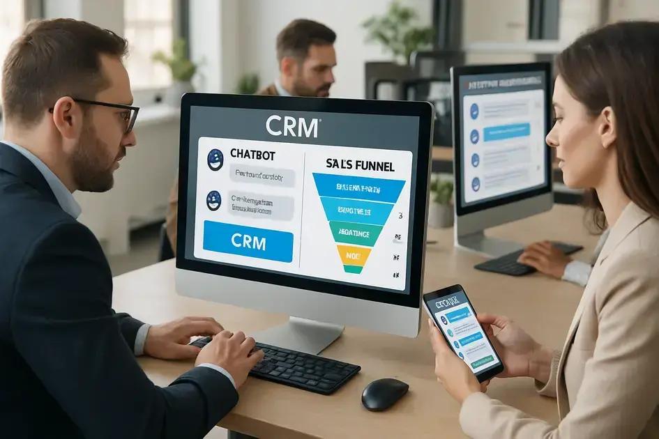 Integração de chatbots com CRM e funis de vendas: como escalar com eficiência